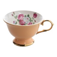 Xícara Para Chá 200ml Mon Désir Em New Bone China Com Filado Dourado
